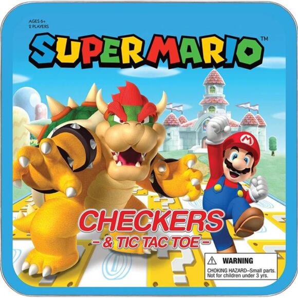 Super Mario Checkers & Tic-Tac-Toe Collector's Game Set for 2 players - Picture 7 of 8